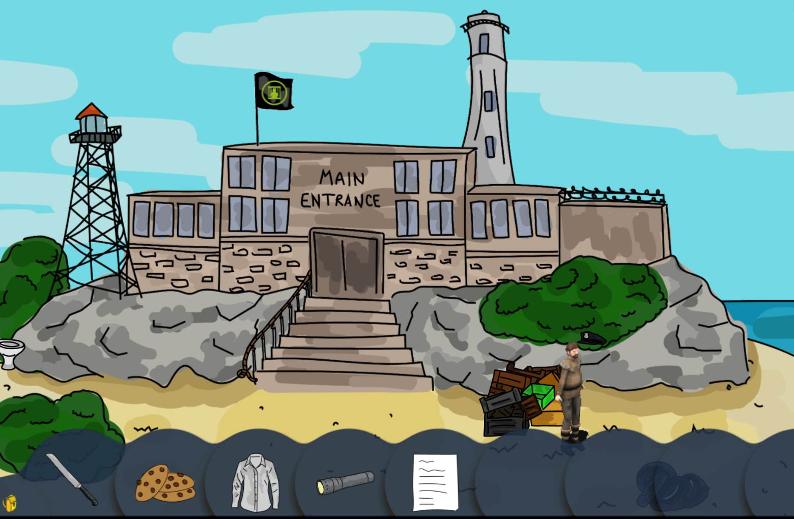 Capture d'écran de Escape from Alcatraz Island, escape game en ligne de TrapGames